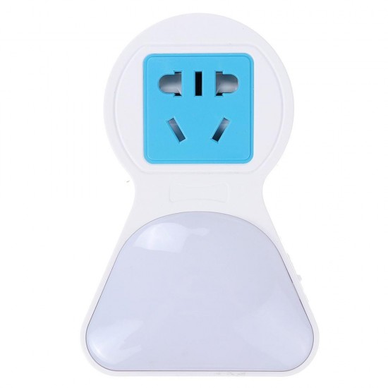 5A 9 LED Plug Socket Lamp Plug-in Wall Hallway Night Light USB Charging US/EU Plug