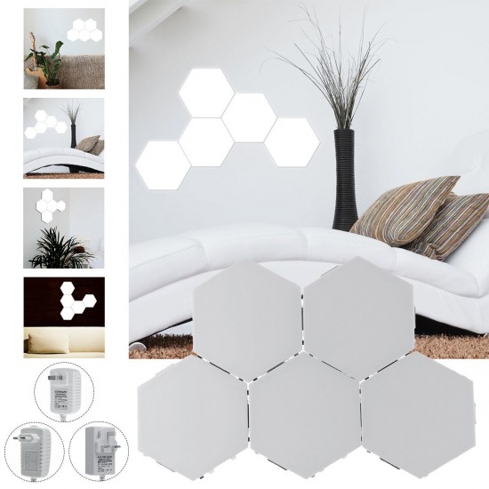 5PCS DIY LED Quantum Touch Sensor Modular Smart Wall Night Light Hexagonal Mood Lamp AC110-240V 5PCS DIY LED Quantum Touch Sensor Modular Smart Wall Night Light Hexagonal Mood Lamp AC110-240V