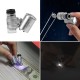 60X Magnifying Magnifier Jeweler Eye Jewelry Loupe Loop Led Light Microscope ABE