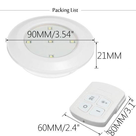 6PCS LED Wireless Cabinet Light Kitchen Counter Under Touch Closets Lighting Puck Lamp with Remote Control 6PCS LED Wireless Cabinet Light Kitchen Counter Under Touch Closets Lighting Puck Lamp with Remote Control