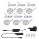 6pcs 2W LED Aluminum Round Thin Cabinet Colset Night Light Kit with DC12V Power Supply