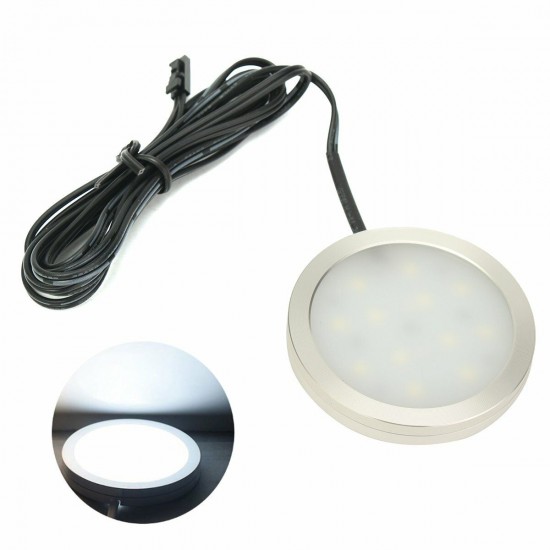 8PCS LED Cabinet Light White Dimmable Kitchen Counter Under Puck RF Wireless Remote Control + Power Supply 8PCS LED Cabinet Light White Dimmable Kitchen Counter Under Puck RF Wireless Remote Control + Power Supply
