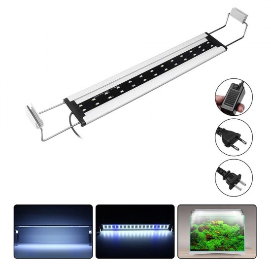 8W 26 LED Aquarium Fish Tank Light Panel Blue+White Lamp Adjustable Aluminum 8W 26 LED Aquarium Fish Tank Light Panel Blue+White Lamp Adjustable Aluminum