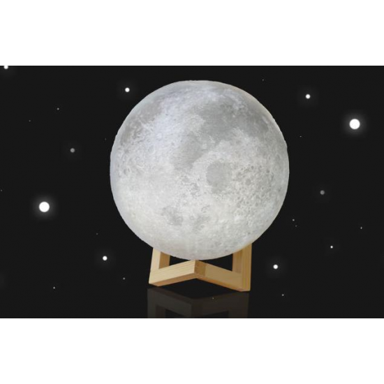 8cm Touch Sensor 3D Moon Table Lamp USB Color Changing LED Luna Night Light Kids Gift