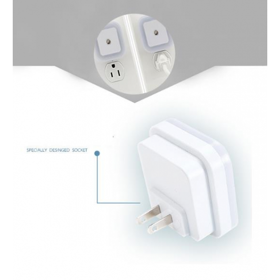 AC110-220V 0.5W Plug-in LED Night Light Lamp with Light Sensor Warm White US Plug / EU Plug