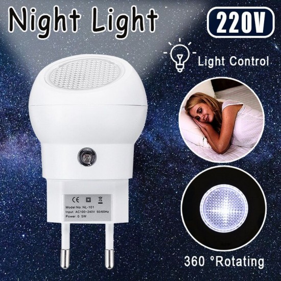 AC220V Automatic LED Night Light Energy Saving Dusk to Dawn Sensor Rotating Lamp EU Plug AC220V Automatic LED Night Light Energy Saving Dusk to Dawn Sensor Rotating Lamp EU Plug