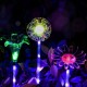 Solar Multi-Color Changing LED Flower Stake Light Transparent Lampshade Luminous Pole