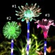 Solar Multi-Color Changing LED Flower Stake Light Transparent Lampshade Luminous Pole