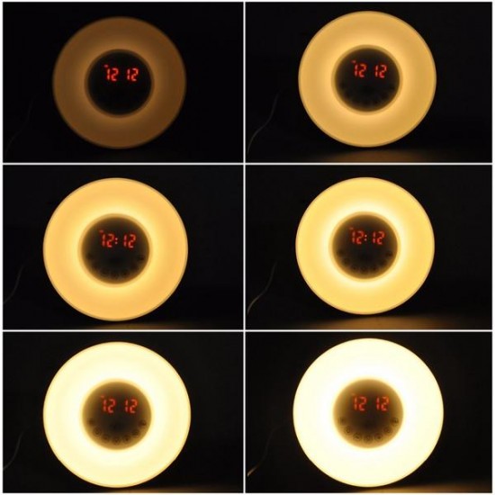 Touch Wake Up Light Sunrise Simulation with Alarm Clock & FM Radio Colorful Atmosphere Lamp Touch Wake Up Light Sunrise Simulation with Alarm Clock & FM Radio Colorful Atmosphere Lamp