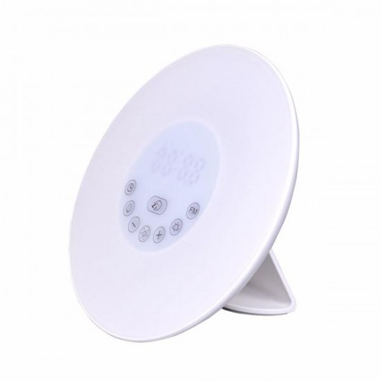 Touch Wake Up Light Sunrise Simulation with Alarm Clock & FM Radio Colorful Atmosphere Lamp