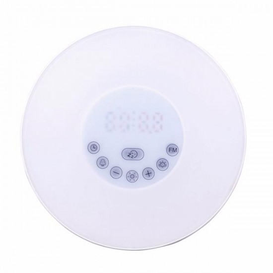 Touch Wake Up Light Sunrise Simulation with Alarm Clock & FM Radio Colorful Atmosphere Lamp Touch Wake Up Light Sunrise Simulation with Alarm Clock & FM Radio Colorful Atmosphere Lamp