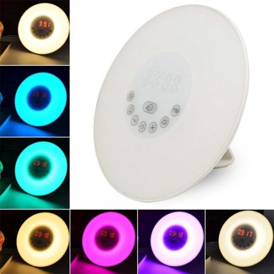Touch Wake Up Light Sunrise Simulation with Alarm Clock & FM Radio Colorful Atmosphere Lamp Touch Wake Up Light Sunrise Simulation with Alarm Clock & FM Radio Colorful Atmosphere Lamp