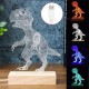 Acrylic USB 3D Dinosaur LED Desk Lamp Night Light Kid Cartoon Lantern Gifts