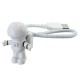 Adjustable Astronaut USB Tube LED Night Light Lamp For Macbook Air Pro Laptop PC