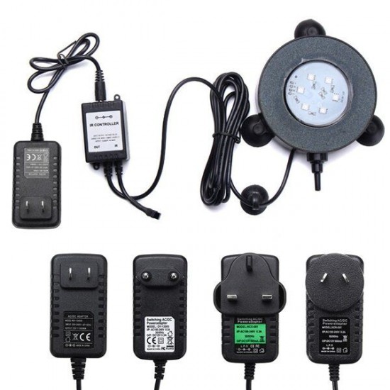 Aquarium Fish Tank RGB 6 LED Bubble Light Underwater Remote Controller Aquarium Fish Tank RGB 6 LED Bubble Light Underwater Remote Controller