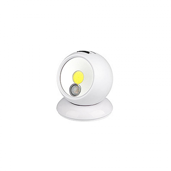 Battery Powered / USB Rechargeable 360 Degree Rotation COB PIR Motion Sensor Magnetic Night Light