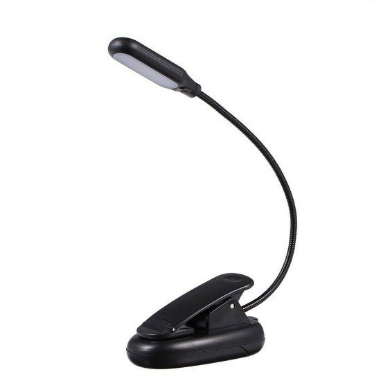 Battery Powered Flexible 1W 5 LED Clip Night Light 3 Brightness Modes Table Lamp for Reading Book Battery Powered Flexible 1W 5 LED Clip Night Light 3 Brightness Modes Table Lamp for Reading Book