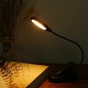 Battery Powered Flexible 1W 5 LED Clip Night Light 3 Brightness Modes Table Lamp for Reading Book