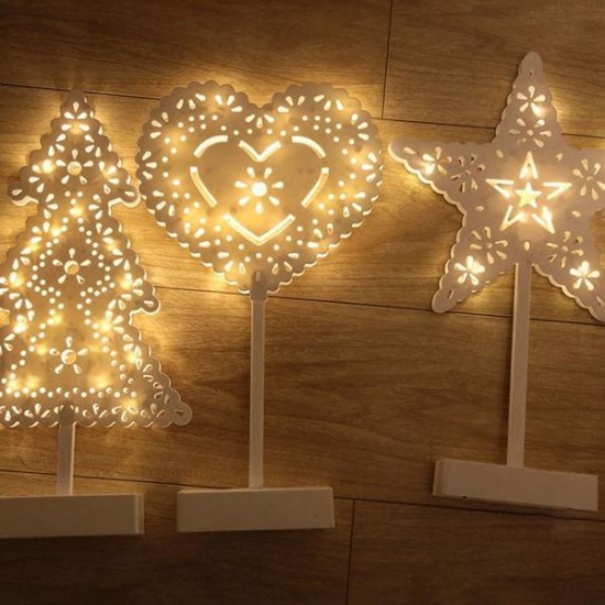 Battery Powered Star Christmas Tree Heart LED Night Light Table Lamp Home Decoration Battery Powered Star Christmas Tree Heart LED Night Light Table Lamp Home Decoration