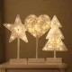 Battery Powered Star Christmas Tree Heart LED Night Light Table Lamp Home Decoration