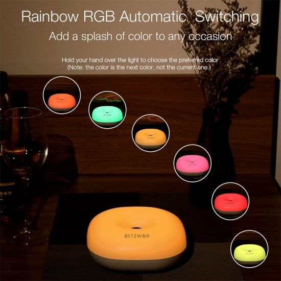 BW-LT18 Smart Gesture Control Sensor LED Night Light RGB Dimmable Bedside Ambient Lamp