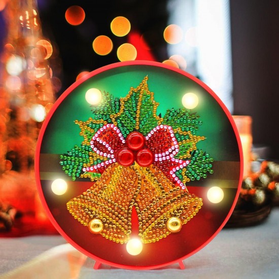 Christmas Tree LED Night Light DIY Diamond Home Bedroom Colorful Decorative Lamp