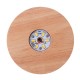 Circular Lampholder Solid Wood USB Interface Trophy Laser LED Night Light Stand Base