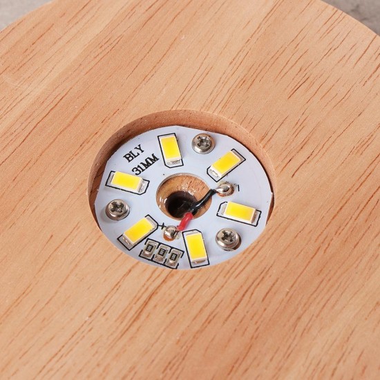 Circular Lampholder Solid Wood USB Interface Trophy Laser LED Night Light Stand Base Circular Lampholder Solid Wood USB Interface Trophy Laser LED Night Light Stand Base