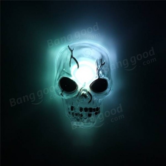 Color Changing LED Skull Night Light Sucker Halloween Party Home Decor