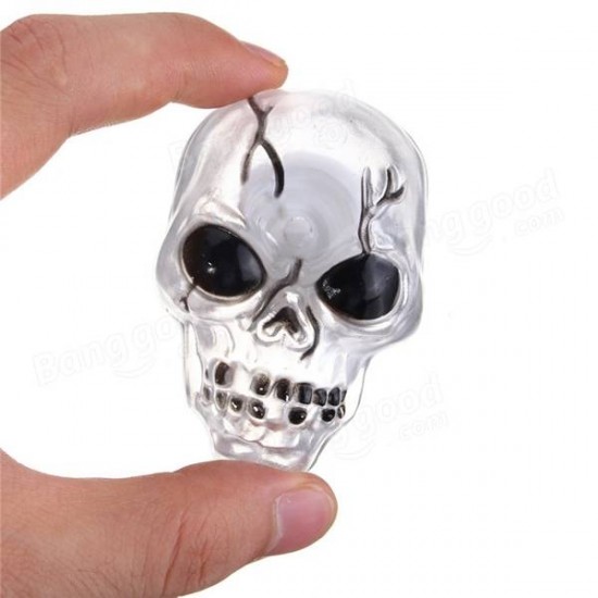 Color Changing LED Skull Night Light Sucker Halloween Party Home Decor