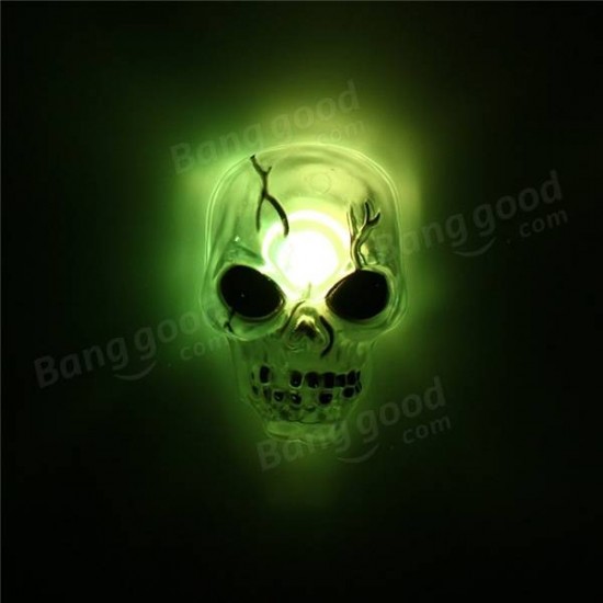 Color Changing LED Skull Night Light Sucker Halloween Party Home Decor