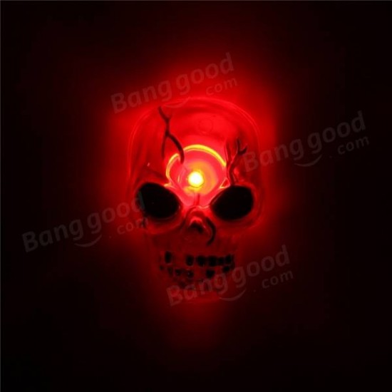 Color Changing LED Skull Night Light Sucker Halloween Party Home Decor