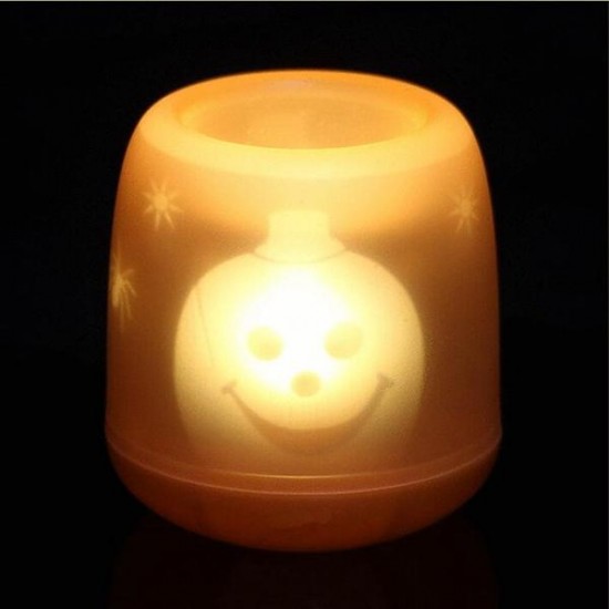 Colorful Flameless Voice Control LED Table Lamp Night Light for Christmas Halloween