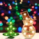 Creative Colorful Christmas Tree Snowman LED Night Light Decorative Table Lamp Home