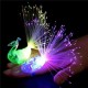 Creative Colorful Peacock Finger LED Light Ring for Parties Cheering Novelty Toys Gift For Kids