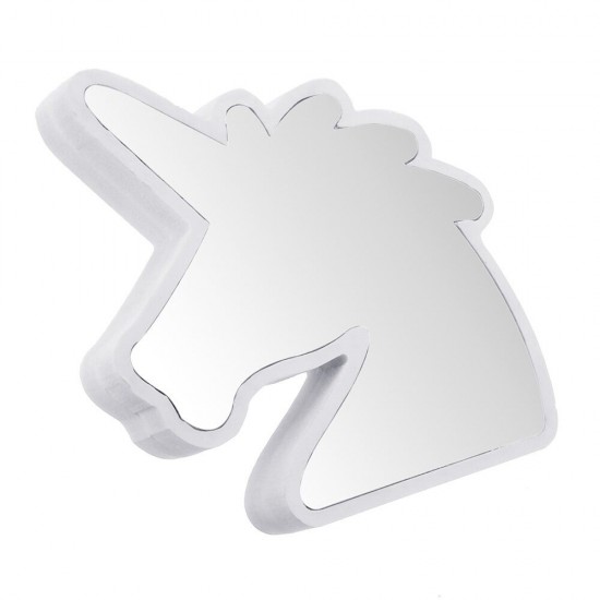 Creative Cute Unicorn Mirror Lamp LED Tunnel Night Light for Kid Atmosphere Light White/Warm White Creative Cute Unicorn Mirror Lamp LED Tunnel Night Light for Kid Atmosphere Light White/Warm White