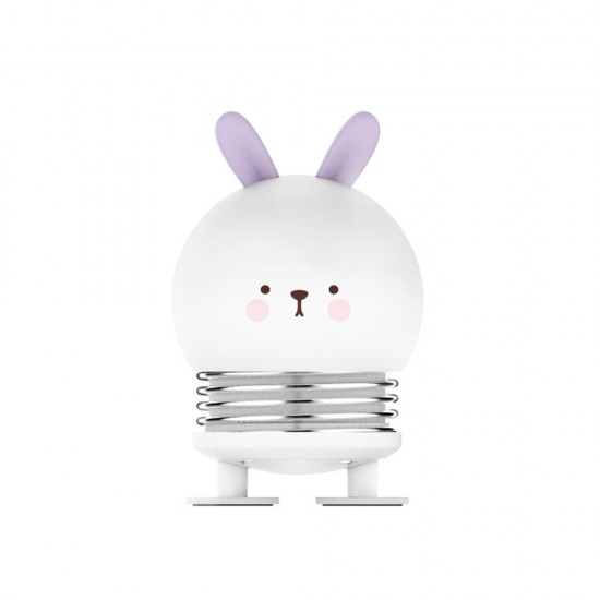 Creative LED Cartoon Spring Switch Rabbit Deer Night Light for Children Toy Pressure Relief Gift