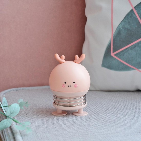 Creative LED Cartoon Spring Switch Rabbit Deer Night Light for Children Toy Pressure Relief Gift