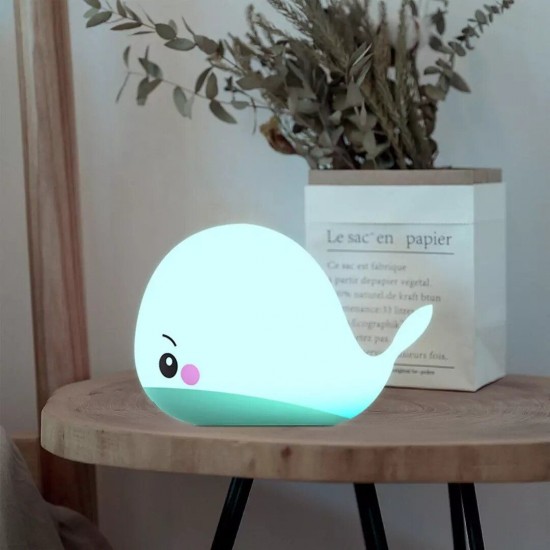 Cute Crocodile Whale Shape LED Night Light USB Rechargeable Night Lamp Gift for Children Cute Crocodile Whale Shape LED Night Light USB Rechargeable Night Lamp Gift for Children