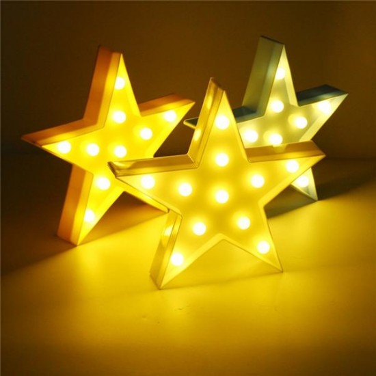 Cute LED Five-Pointed Star Night Light for Baby Kids Bedroom Home Decor