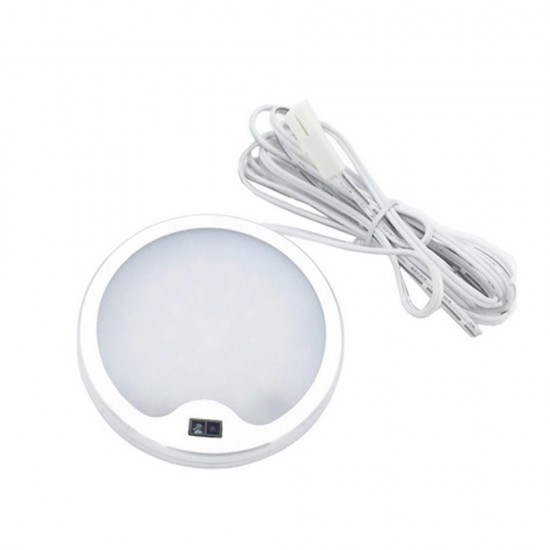DC12V 5W Round Hand Wave Sensor LED Switch Cabinet Light Aluminum Kitchen Wardrobe Counter Lamp DC12V 5W Round Hand Wave Sensor LED Switch Cabinet Light Aluminum Kitchen Wardrobe Counter Lamp