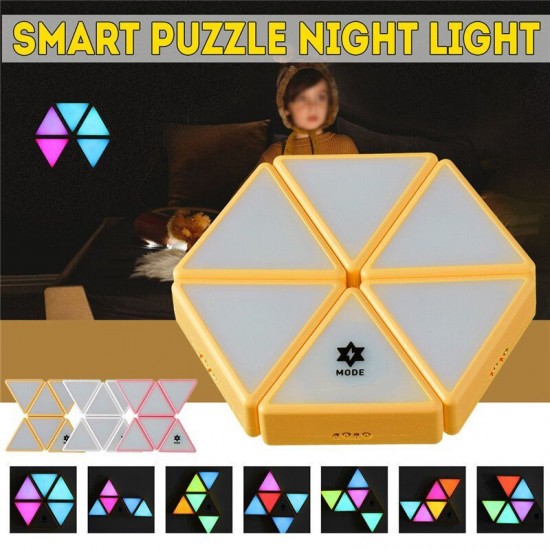 DC5V USB DIY Smart Puzzle Night Light Touch-sensitive Color-changing Toy DC5V USB DIY Smart Puzzle Night Light Touch-sensitive Color-changing Toy