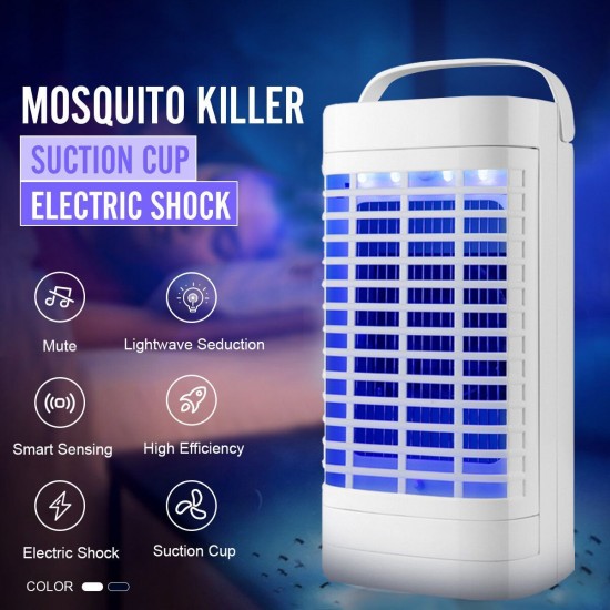 Electric Shock + Suction Mosquito Repellent Light Mute LED Lamp Insect Killer