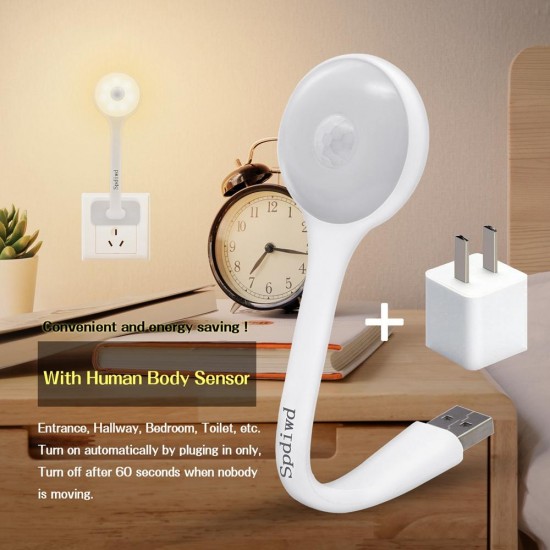 Flexiable USB Human Body Sensor Automatic Night Lamp for Home Indoor Reading Light DC5V Flexiable USB Human Body Sensor Automatic Night Lamp for Home Indoor Reading Light DC5V
