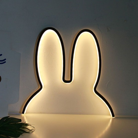 Ins Nordic Style Children Decoration Creative Led Lamp Rabbit Night Light