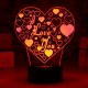 LED 3D Colorful I Love You Night Light Remote Control Touch Sensor Desktop Lamp LED 3D Colorful I Love You Night Light Remote Control Touch Sensor Desktop Lamp