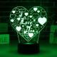 LED 3D Colorful I Love You Night Light Remote Control Touch Sensor Desktop Lamp LED 3D Colorful I Love You Night Light Remote Control Touch Sensor Desktop Lamp