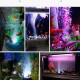LED Aquarium Bubble Air Stone Curtain Lamp Disk Round Fish Tank Bubbler Light