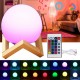 LED Colorful Dimmable Rechargeable Lunar Moon Night Light APP Alexa Remote