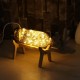 LED Glass Fairy Elk Deer Light Bottle Jar Night Light Table Lamp Christmas Home Decor Gift